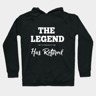 The Legend Has Retired Funny Retirement Leaving Work Gift for Dad Grandad Hoodie